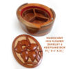 Oval Iris Keepsake & Jewelry Box - 5" x 4" x 3" Wooden