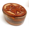 Oval Iris Keepsake & Jewelry Box - 5" x 4" x 3" Wooden