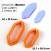Ornament Banner Clay Cutters - 2 Pieces Set Polymer Clay Cutter