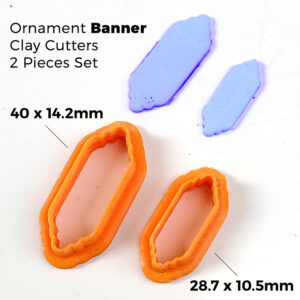Ornament Banner Clay Cutters - 2 Pieces Set Polymer Clay Cutter