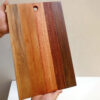 Ombre Edge Grain Cutting Board - 16" x 10" Walnut, Mahogany, Red Meranti, Beech and Oak