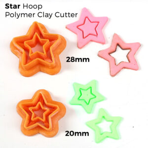 Star Hoop Clay Cutters - 2 Pieces Set Polymer Clay Cutter