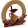 Wren on a Cup Wooden Wall Art - 7" x 5"