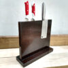 Magnetic Wooden Knife Block Double Sided 12" x 12" - Wenge