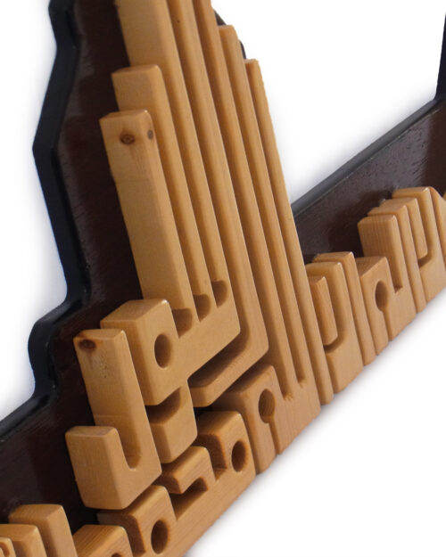 Kalemah Islamic Calligraphy in Wood 36" Length Decorative Wall Art