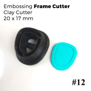 Embossing Frame Cutter – #12 | Organic Rounded Drop Polymer Clay Cutter (20 × 17 mm)