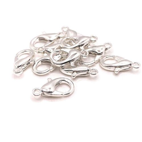 Trigger Lobster Claw Clasp Silver 6mm Connector – Pack of 24