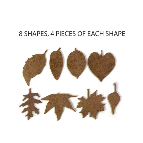 leaves_3 Leaf MDF Cutouts - Pack of 32