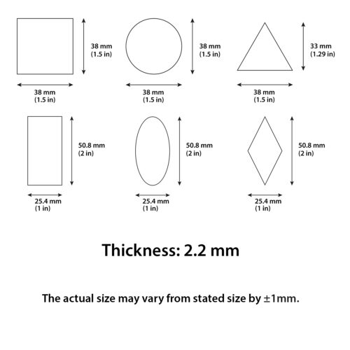 mix3 Assorted Basic Shapes MDF Cutouts - Pack of 60