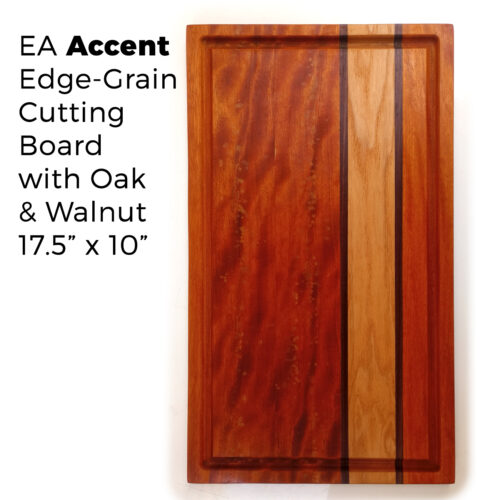 C03-2 EA Accent Edge-Grain Cutting Board with Oak & Walnut -17.5” x 10”