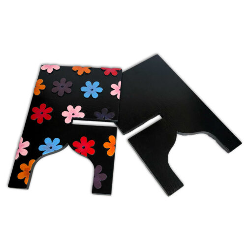 flower_rehal_3 Painted Interlocking Rehal - Quran Stand