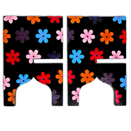 flower_rehal_4 Painted Interlocking Rehal - Quran Stand