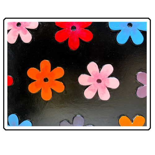 flower_rehal_5 Painted Interlocking Rehal - Quran Stand