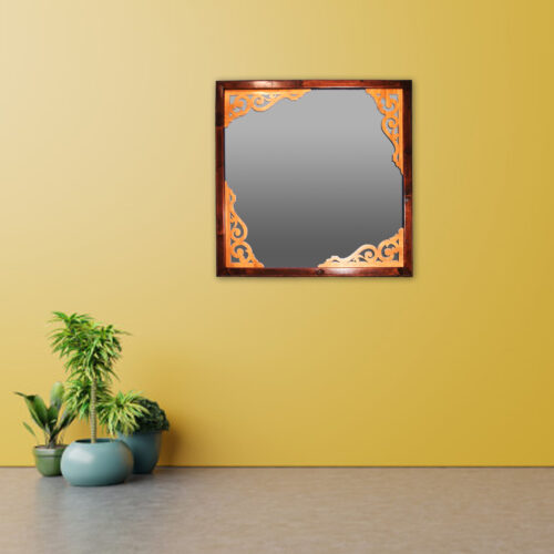 mirror_frame4 Square Mirror with Wooden Frame